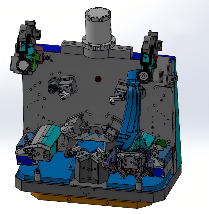 拖曳臂卧加液壓夾具